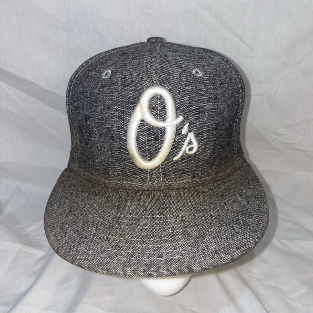 Used Oriole Fitted Size 7 3/8 Fitted Hat New Era 59Fifty Fitted